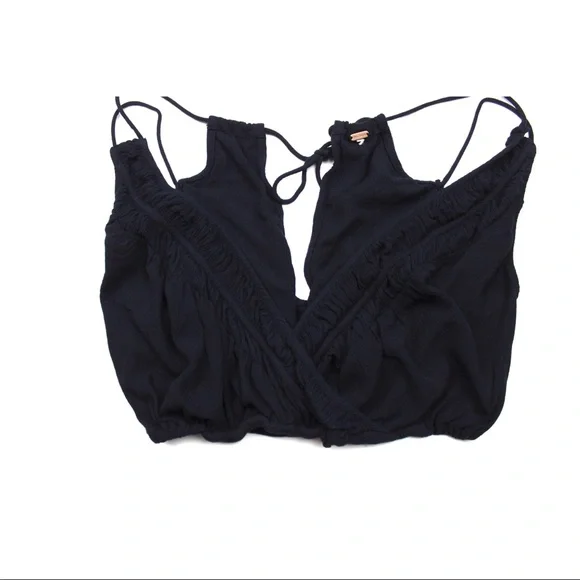 FREE PEOPLE Deep V Loose Fitting Bralette Top w/ Beads on strings - Picture 4 of 9